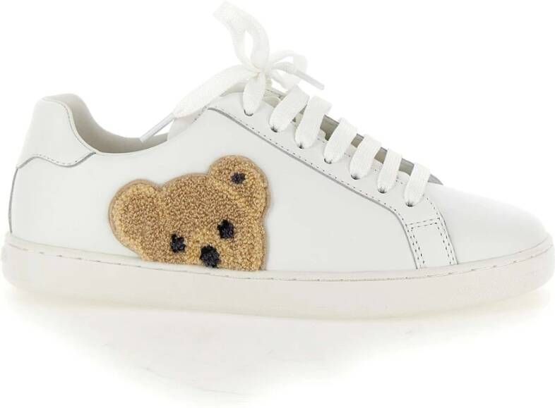 Palm Angels Witte Sneakers met Teddy Bear Motief White