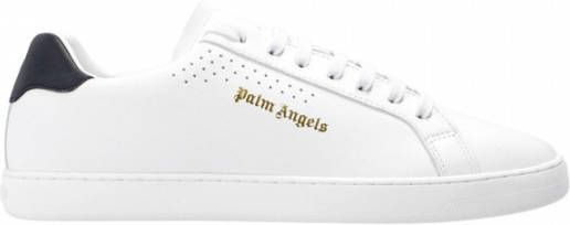 Palm Angels Witte leren sneakers met cultsilhouet White Dames