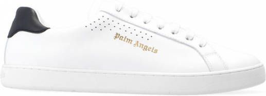 Palm Angels Witte leren sneakers met cultsilhouet White Dames