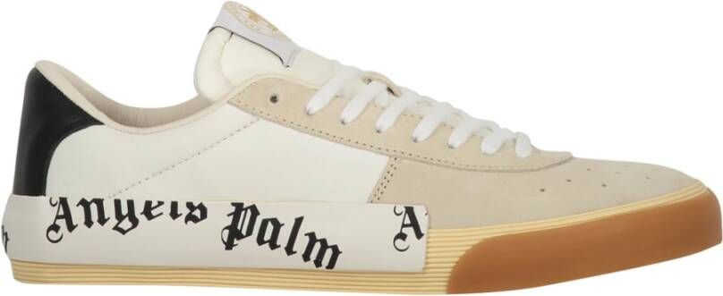 Palm Angels Suede Low-Top Sneakers White Heren