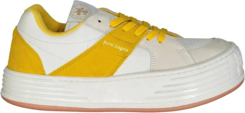 Palm Angels Universiteit Sneakers met Suède Detail Yellow Heren