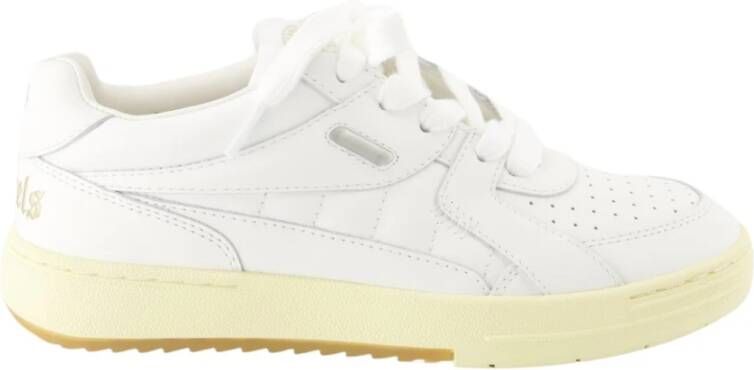 Palm Angels Vetersluiting Leren Sneakers White Dames