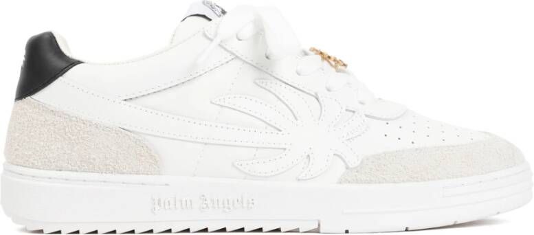 Palm Angels Witte Leren Sneakers Stijlvol Ontwerp White