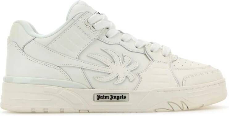 Palm Angels Witte Leren Sneakers Venice Stijl White Heren