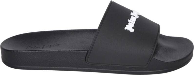 Palm Angels Zwarte Gesloten Schoenen New Logo Pull Slider Aw23 Zwart