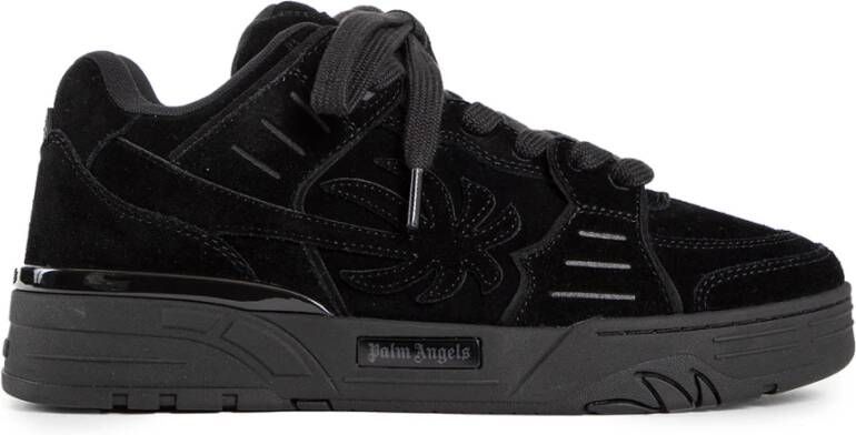 Palm Angels Zwarte Suède Sneakers met Palmboom Black Heren