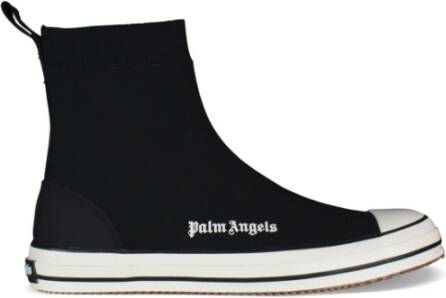 Palm Angels Zwarte Vulcanised Hoge Sneakers Zwart Heren