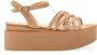 Paloma Barceló Beige Sleehak Sandalen Ss24 Beige Dames - Thumbnail 1