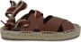 Paloma Barceló Bruine Leren Sandalen Sandalo Stijl Brown Dames - Thumbnail 1