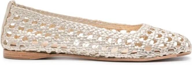 Paloma Barceló Champagne Shell Ballerinas Beige Dames