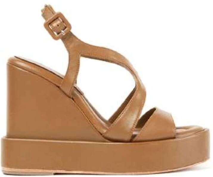 Paloma Barceló Flat Sandals Brown Dames