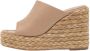 Paloma Barceló Jute Plateau Sleehak Sandalen Tera Beige Dames - Thumbnail 1