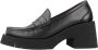 Paloma Barceló Leren Mocassin Loafers Black Dames - Thumbnail 1