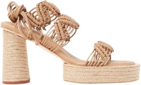 Paloma Barceló Napasilk Hoge Hak Sandalen Beige Dames