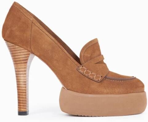 Paloma Barceló Suede Decollete Hakken Beige Dames