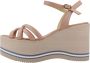 Paloma Barceló Stijlvolle Wedges Sandalen Beige Dames - Thumbnail 2