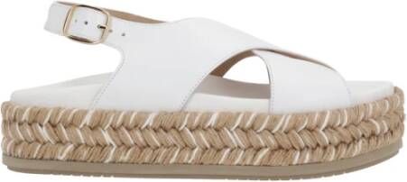 Paloma Barceló Witte platformsandalen met enkelband White Dames