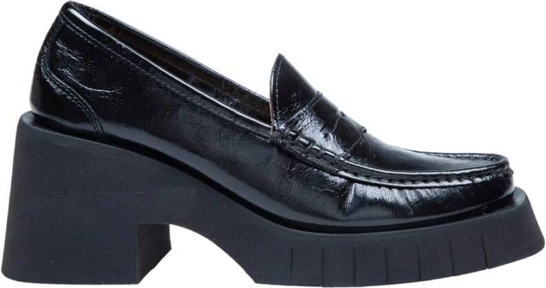 Paloma Barceló Zwarte Lakleren Loafer Mocassin Black Dames