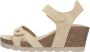 Panama Jack Beige Sleehak Sandalen met Klittenbandsluiting Beige Dames - Thumbnail 3