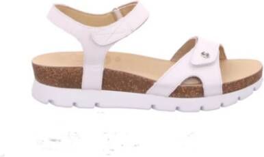 Panama Jack Leren Sandalen White Dames