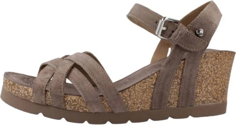 Panama Jack Plateau Sleehak Sandalen Gray Dames