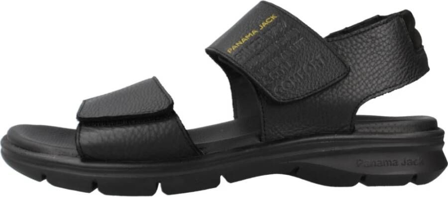 Panama Jack Platte Sandalen Black Heren