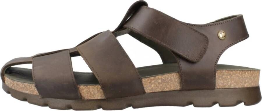 Panama Jack Platte Sandalen met Bandjes Brown Heren