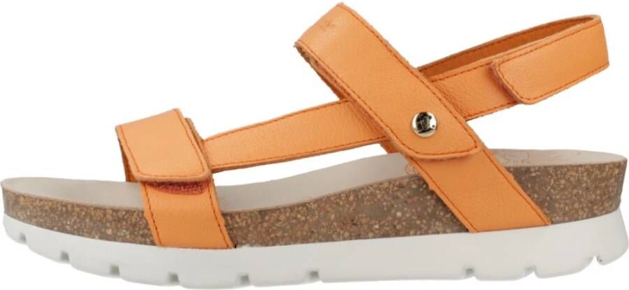 Panama Jack Platte Sandalen met Bandjes Orange Dames