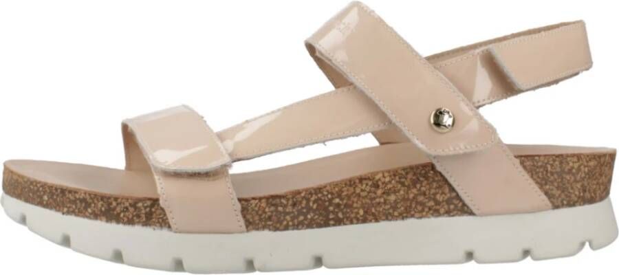 Panama Jack Platte Sandalen met Plakband Pink Dames