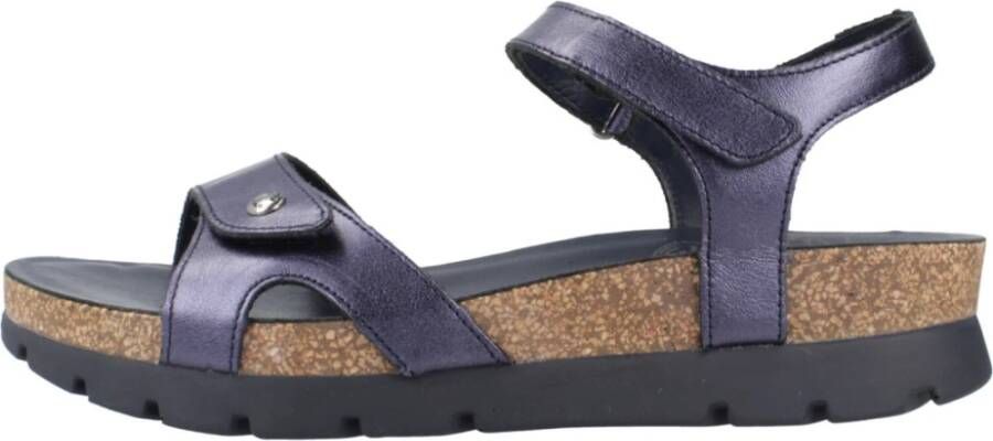 Panama Jack Platte Sandalen met Twee Banden Blue Dames