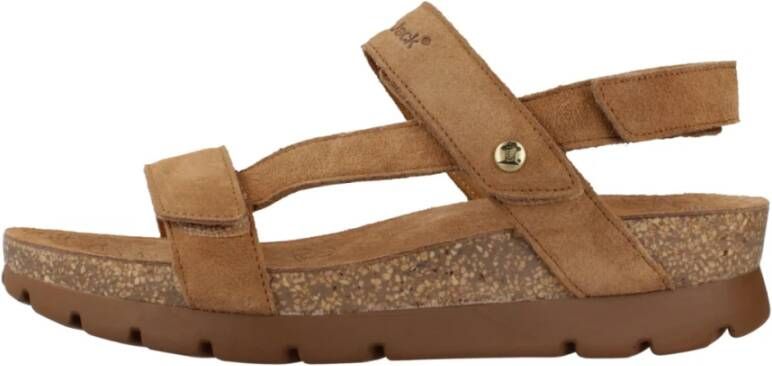 Panama Jack Platte Sandalen voor Vrouwen Brown Dames