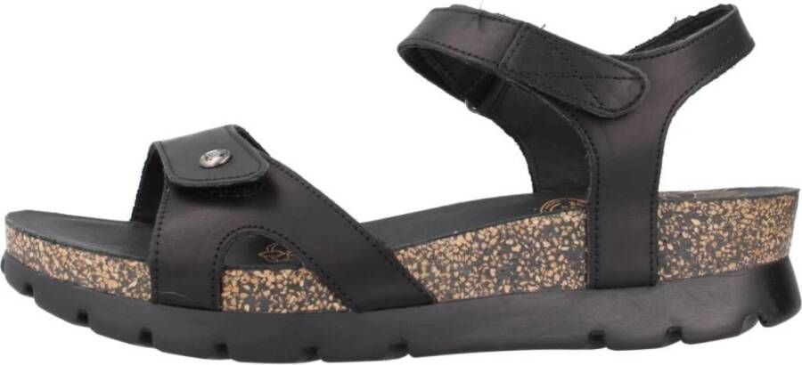 Panama Jack Stijlvolle Platte Sandalen Black Dames