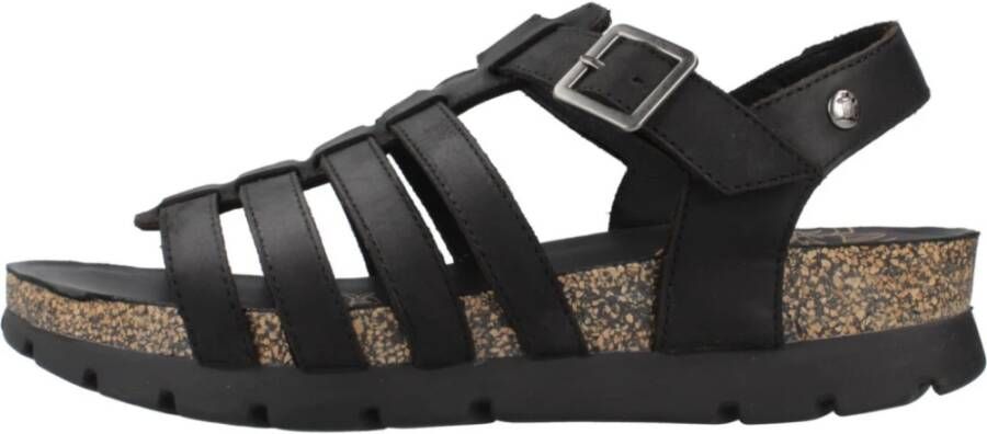 Panama Jack Stijlvolle platte sandalen voor vrouwen Black Dames