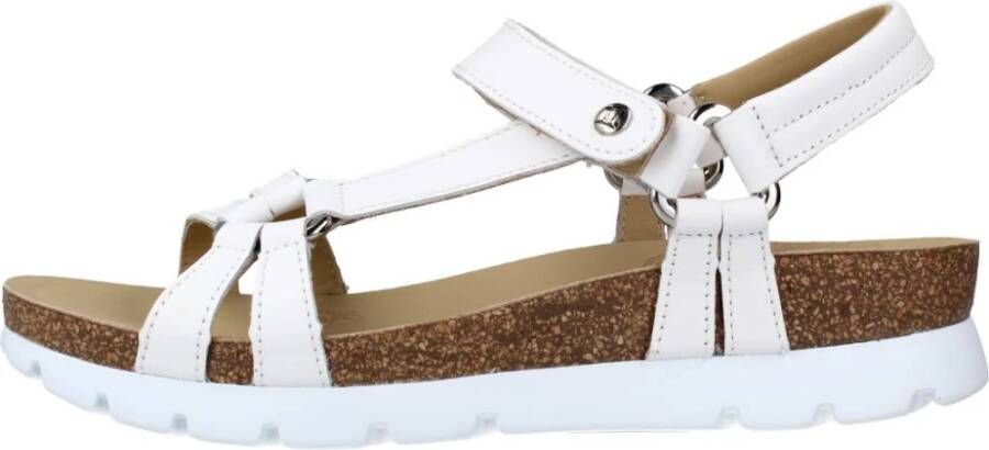 Panama Jack Stijlvolle platte sandalen voor vrouwen White Dames