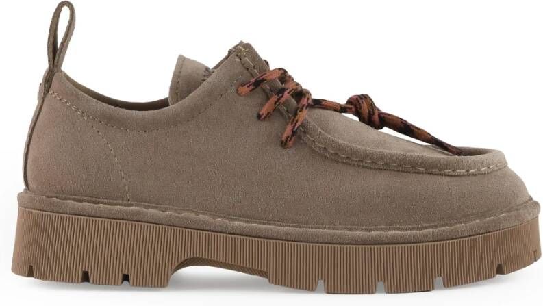 Panchic Beige Veterschoenen van Suède Beige Dames