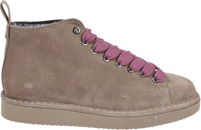 Panchic Bruine Leren Platte Schoenen Gemaakt in Italië Brown Dames