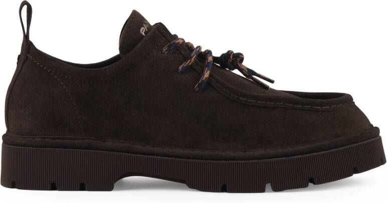 Panchic Bruine Veterschoenen van Suède Brown Heren