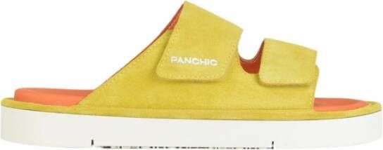 Panchic Gele Suède Heren Slippers Yellow Heren