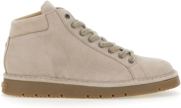 Panchic Leren Veterschoenen voor Heren Beige Heren