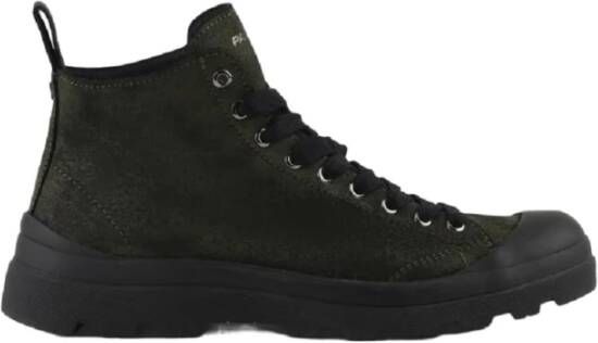 Panchic Groene Suède Sneakers Militaire Stijl Green Heren