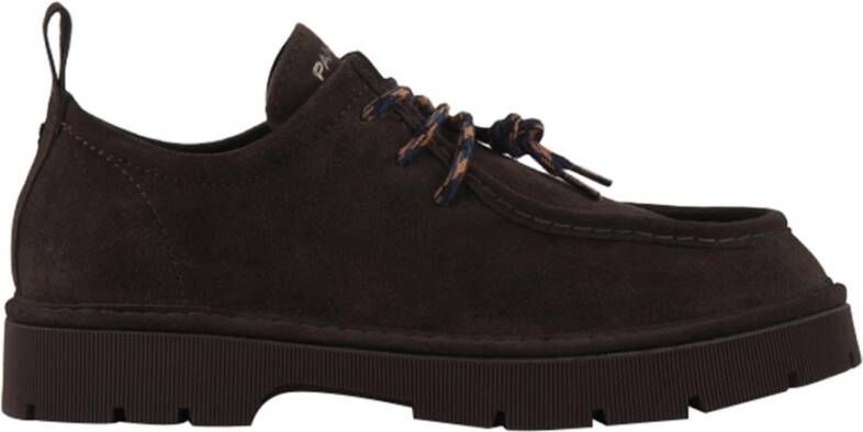 Panchic Bruine Veterschoenen van Suède Brown Heren