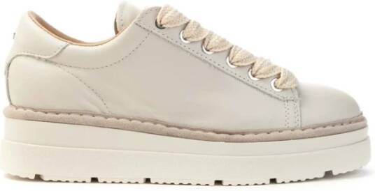 Panchic IJsleren Veterschoenen White Dames