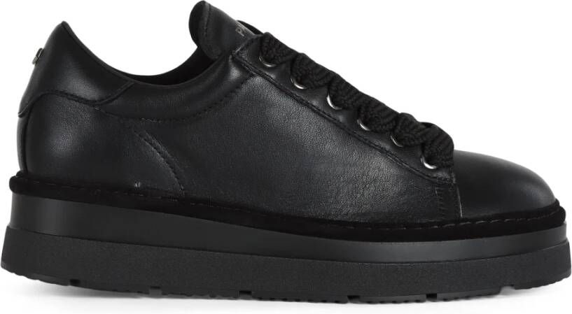 Panchic Leren Veterschoenen Black Dames