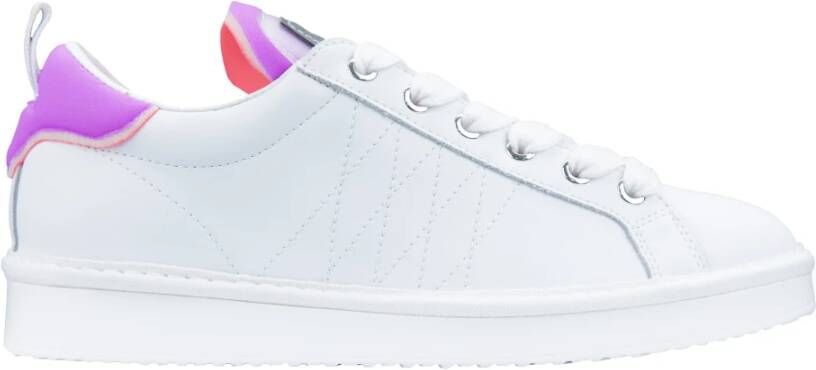 Panchic Paarse Leren Vetersneakers White Dames