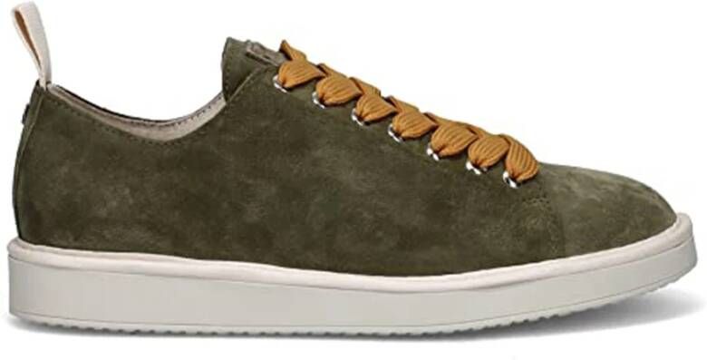 Panchic Leren Vetersneakers Green Heren