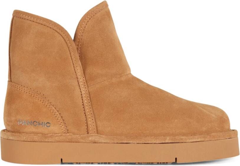 Panchic Suede Bont Gevoerde Laars Brown Dames