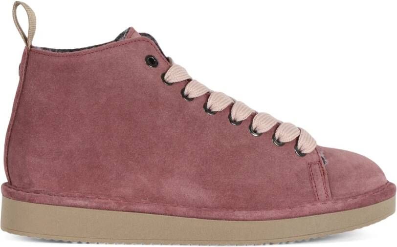 Panchic Suede Eco-Fur Sneaker Boot Purple Dames