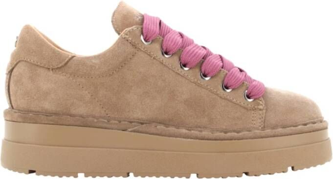 Panchic Suede Lace-Up Sneakers Brown Dames