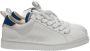 Panchic Witte en blauwe leren sneakers White Heren - Thumbnail 1