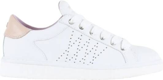 Panchic Witte Leren Veterschoenen White Dames